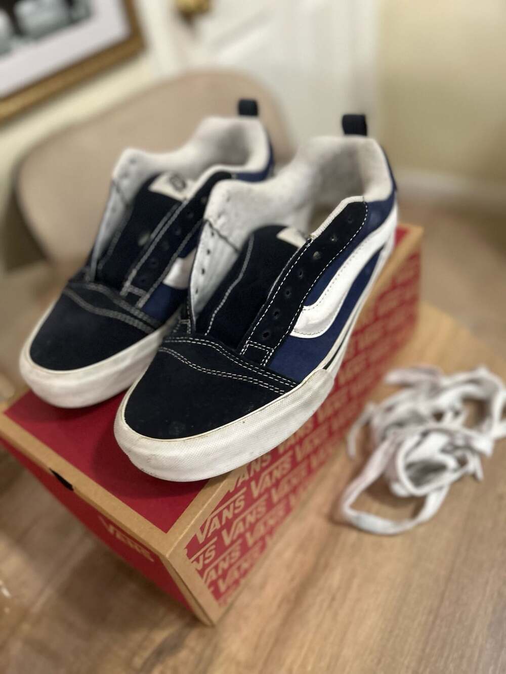Vans Knu Skool Navy/True White Shoes Size 10